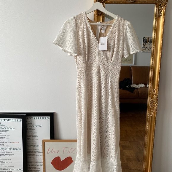 Apricot Crochet Maxi Dress - Picture 3 of 3